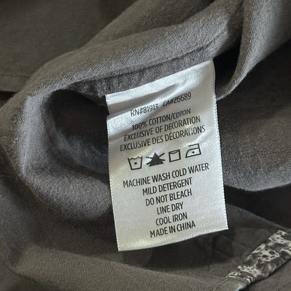 Robert Graham Textured Jacquard Long Sleeve Button Down Shirt Grey Men’s Large - Picture 8 of 8